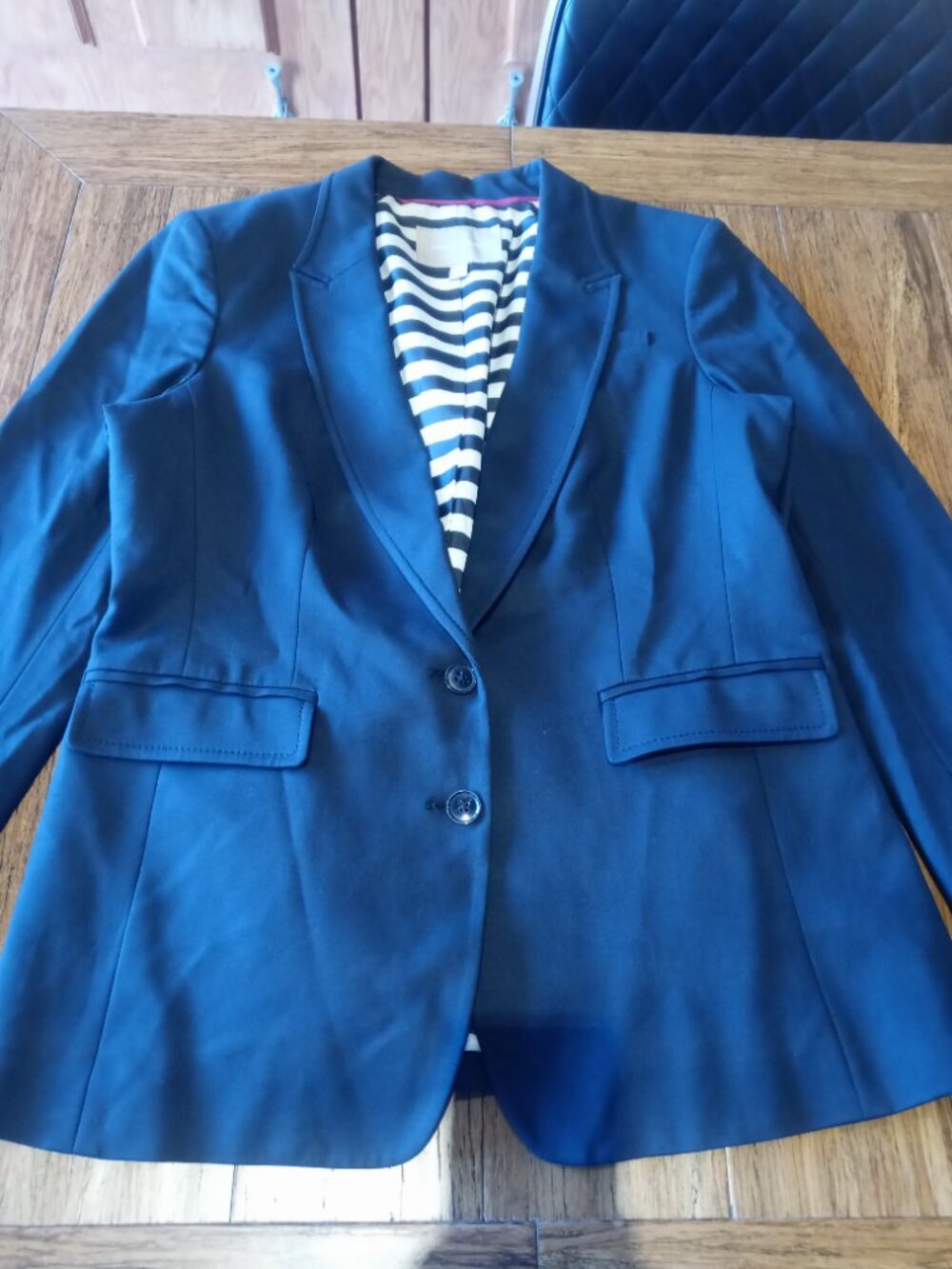 BANANA REPUBLIC 2 button jacket in navy (sz12) - Picture 5 of 16